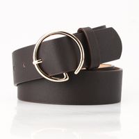 The New Ladies Letter Round Buckle Head Belt Simple Korean Pants Belt Fashion New Products Wholesale Nihaojewelry sku image 1