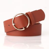 The New Ladies Letter Round Buckle Head Belt Simple Korean Pants Belt Fashion New Products Wholesale Nihaojewelry sku image 4