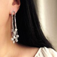 Style De Mode Super Flash Aaa Zircon Gland Boucles D'oreilles Longues Boucles D'oreilles En Gros Nihaojewelry main image 5