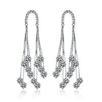 Style De Mode Super Flash Aaa Zircon Gland Boucles D'oreilles Longues Boucles D'oreilles En Gros Nihaojewelry main image 6