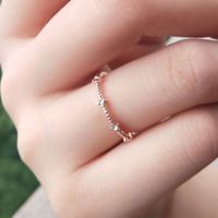 Korea Simple Style 4 Small Broken Diamonds Exquisite Ring Jewelry Wholesale Nihaojewelry main image 3