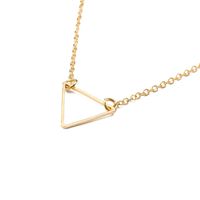 Geometric Popular Jewelry Simple Triangle Pendant Necklace Fashion Creative Hollow Sweater Chain Wholesale Nihaojewelry main image 1
