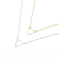 Geometric Popular Jewelry Simple Triangle Pendant Necklace Fashion Creative Hollow Sweater Chain Wholesale Nihaojewelry main image 5