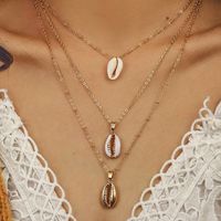 Bohemian Multi-layer Necklace Fashion Three-layer Natural Shell Pendant Necklace Wholesale Nihaojewelry main image 1