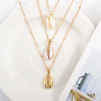 Bohemian Multi-layer Necklace Fashion Three-layer Natural Shell Pendant Necklace Wholesale Nihaojewelry main image 5