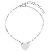 Simple Style Heart Alloy Plating No Inlaid Women's Bracelets main image 3
