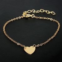 Simple Style Heart Alloy Plating No Inlaid Women's Bracelets main image 4