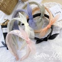 Korean Fashion  New Bow Small Daisy Flower Headband  Fresh  Sweet Headdress Gauze Headband Nihaojewelry Wholesale main image 6