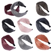 Korea's New Fabric Leather Patent Leather  Knotted Twisted Hook Hook Cross Wide Hair Band Headband Nihaojewelry Wholesale main image 1
