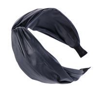 Korea's New Fabric Leather Patent Leather  Knotted Twisted Hook Hook Cross Wide Hair Band Headband Nihaojewelry Wholesale main image 4