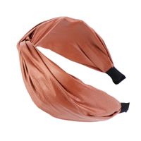 Korea's New Fabric Leather Patent Leather  Knotted Twisted Hook Hook Cross Wide Hair Band Headband Nihaojewelry Wholesale main image 5