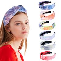 Korea's New Wild Tie-dye Hair Hoop Headband Trend Velvet  Hairband Nihaojewelry Wholesale main image 1