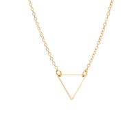 Geometric Popular Jewelry Simple Triangle Pendant Necklace Fashion Creative Hollow Sweater Chain Wholesale Nihaojewelry sku image 1