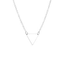 Geometric Popular Jewelry Simple Triangle Pendant Necklace Fashion Creative Hollow Sweater Chain Wholesale Nihaojewelry sku image 2