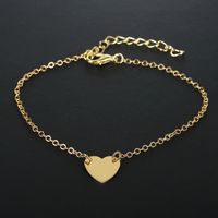 Simple Style Heart Alloy Plating No Inlaid Women's Bracelets sku image 1