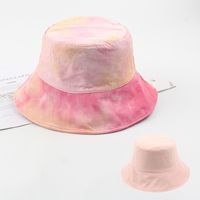 Double-sided Fisherman Hat New Brand Street Sun Hat Summer Tie-dye Flat Top Hat Wholesale Nihaojewerly sku image 3