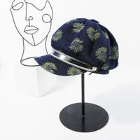 Hat Blue Denim Beret British Retro Summer Embroidery Wholesale Nihaojewerly sku image 1