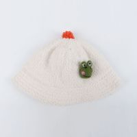 Frog Plush Fisherman Hat New Solid Color Warm Basin Hat Baby Hat Korean Baby Basin Hat Wholesale sku image 5