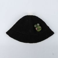 Frog Plush Fisherman Hat New Solid Color Warm Basin Hat Baby Hat Korean Baby Basin Hat Wholesale sku image 6
