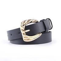 Combination With Black Gold Buckle Belt Ladies Fashion Pattern Pin Buckle Decorative Belt Women Wholesale Nihaojewelry sku image 1