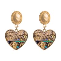 Hot Fashion Round Heart-shaped Earrings Color Resin Alloy Earrings Ear Jewelry Wholesale Nihaojewelry main image 6