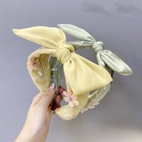 Sommer Mesh Spitze Blume Stirnband Weibliche Koreanische Handgemachte Schleife Geknotete Haar Höhle Süße Haarschmuck Stoff Haar Bündel main image 1