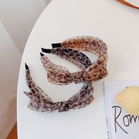 New Leopard-print Headband With Diamond Knotted Fabric South Korea Hair Bundle Wholesale Nihaojewelry main image 3