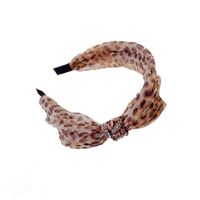 New Leopard-print Headband With Diamond Knotted Fabric South Korea Hair Bundle Wholesale Nihaojewelry main image 6