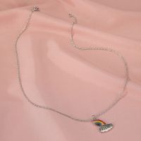 Hot Sale Good Friend Rainbow Necklace Best Friends Petal Mosaic Necklace Cartoon Jewelry Wholesale Nihaojewelry main image 4