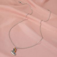 Hot Sale Good Friend Rainbow Necklace Best Friends Petal Mosaic Necklace Cartoon Jewelry Wholesale Nihaojewelry main image 5
