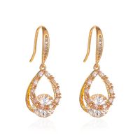 الكورية جديد أزياء الأقراط الباروك الزركون انخفاض الأقراط الطويلة الجملة Nihaojewelry main image 2