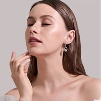 الكورية جديد أزياء الأقراط الباروك الزركون انخفاض الأقراط الطويلة الجملة Nihaojewelry main image 3