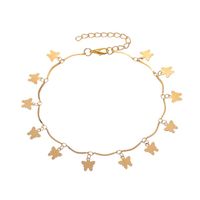 Simple Style Butterfly Alloy Plating No Inlaid Women's Anklet main image 1