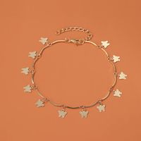 Simple Style Butterfly Alloy Plating No Inlaid Women's Anklet main image 4