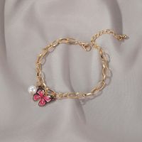 Nouveaux Bijoux Rêve Couleur Papillon Bracelet D&#39;été Créatif Perle Épaisse Chaîne Bracelet En Gros Nihaojewelry main image 4