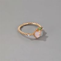 Sweet Pink Peach Ring Summer Loving Opal Finger Ring Wholesale Nihaojewelry main image 5