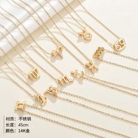 Twelve Constellation Pendants 316l Titanium Steel Gold-plated Ladies Necklace Wholesale Distribution Wholesale Nihaojewelry main image 6