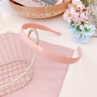 Korean Girl Color Folding Thin-edged Headband Simple Plastic Toothed Non-slip Headband Candy-colored Resin Wholesale Nihaojewelry sku image 9