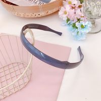 Korean Girl Color Folding Thin-edged Headband Simple Plastic Toothed Non-slip Headband Candy-colored Resin Wholesale Nihaojewelry sku image 10