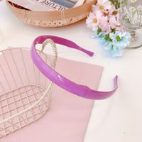 Korean Girl Color Folding Thin-edged Headband Simple Plastic Toothed Non-slip Headband Candy-colored Resin Wholesale Nihaojewelry sku image 12