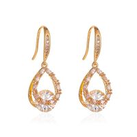 Korean New Fashion Earrings Baroque Zircon Long Drop Earrings Wholesale Nihaojewelry sku image 1