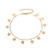 Simple Style Butterfly Alloy Plating No Inlaid Women's Anklet sku image 1