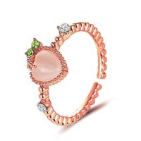 Sweet Pink Peach Ring Summer Loving Opal Finger Ring Wholesale Nihaojewelry sku image 2
