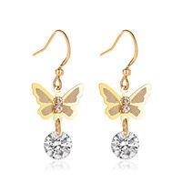 New Earrings Butterfly Zircon Earrings Short Earrings Fashion Simple Earrings Wholesale Nihaojewelry main image 1