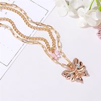 New Necklace Bohemian Fashion Metal Size Butterfly Pendant Double Necklace Wholesale Nihaojewelry main image 5