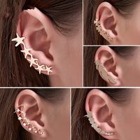 New Ear Clip Earrings Simple Stars Love Ear Hooks Non-mainstream Single Ear Clip Ear Jewelry Wholesale Nihaojewelry main image 6