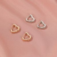New Earrings Hollow Earrings Ladies Flash Diamond Zircon Love Earrings Wholesale Nihaojewelry main image 3