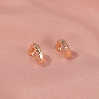 New Earrings Hollow Earrings Ladies Flash Diamond Zircon Love Earrings Wholesale Nihaojewelry main image 4
