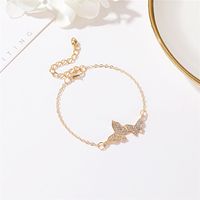 Nouveau Bracelet Flash Diamant Papillon Bracelet Simple Plein Diamant Double Papillon Bracelet En Gros Nihaojewelry main image 6