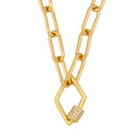 Exaggerated Thick Chain Necklace Geometric Diamond Clavicle Chain Necklace Wholesale Nihaojewelry main image 4